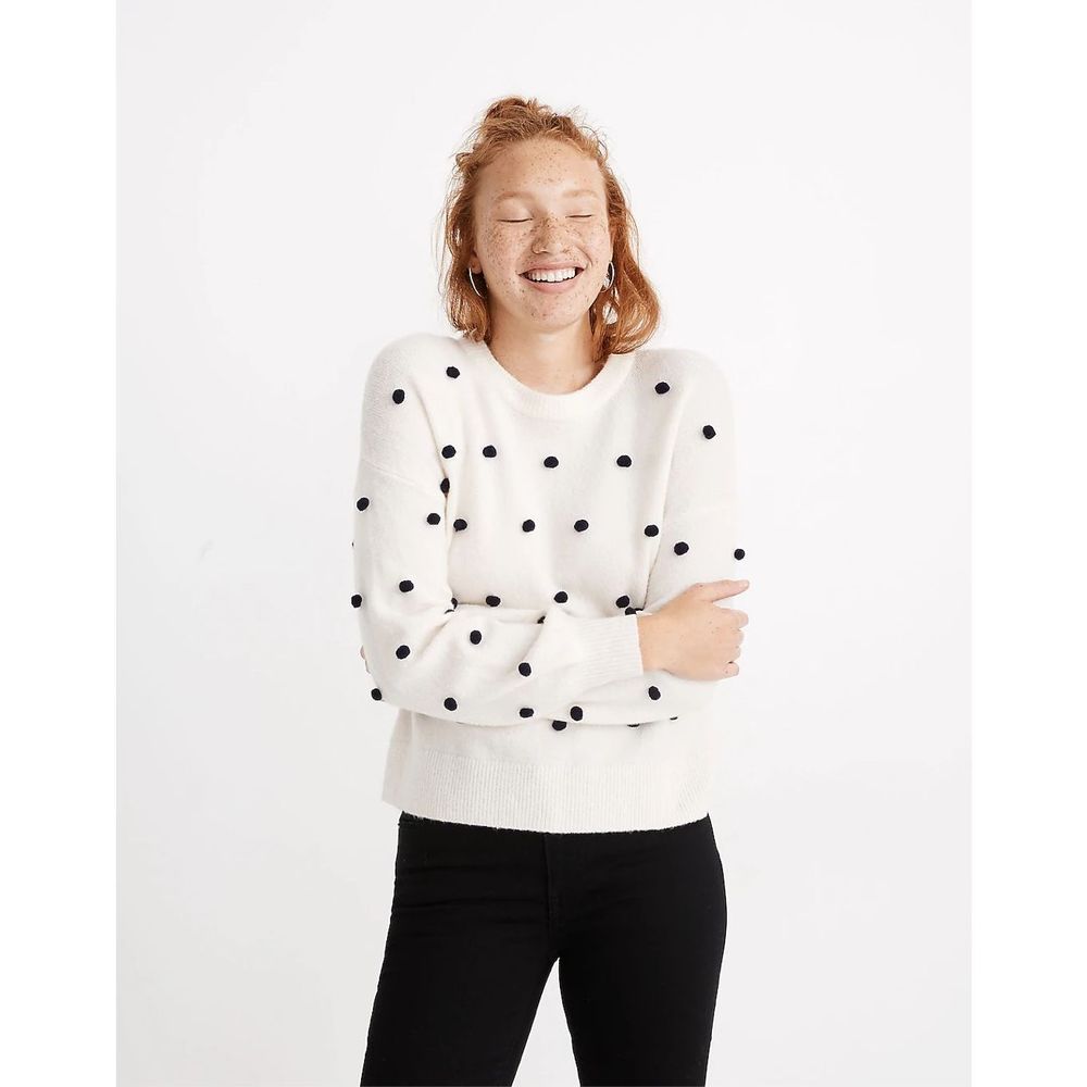 Madewell Brockton Bobble sweater in coziest yarn Medium
